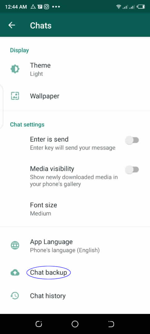 Backing up your WhatsApp Messages
