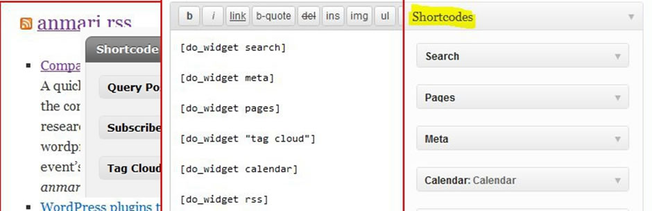 Shortcode Generation in Wordpress