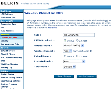 configuring ssid